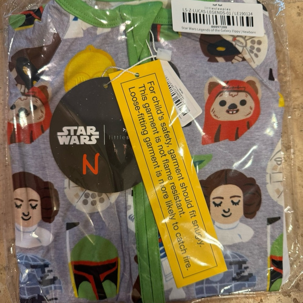 Little Sleepies Star Wars Legends of the galaxy zippy newborn